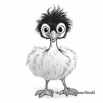 Cute Emu Chick Coloring Pages 2