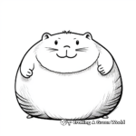 Cute Fat Cat Coloring Pages 2