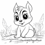 Cute Forest Chipmunk Coloring Pages 4