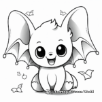 Cute Fruit Bat Coloring Pages 1