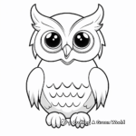 Cute Great Horned Owl Chick Coloring Pages 2