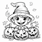 Cute Halloween Kindergarten Coloring Pages 3