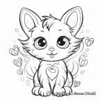 Cute Heart-Shaped Animal Coloring Pages 1