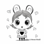 Cute 'I Love You' Bunny Coloring Pages for Kids 4