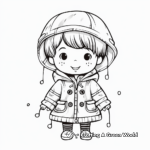 Cute Kid's Raincoat Coloring Pages 3