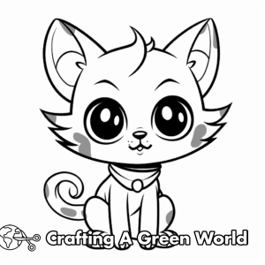 Cute Cartoon Animals With Big Eyes Coloring Pages - Free & Printable!