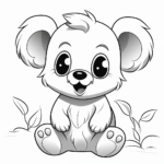 Cute Koala Bear Coloring Pages 4