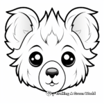 Cute Koala Face Coloring Pages For Children 1
