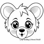 Cute Koala Face Coloring Pages For Children 2