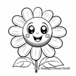 Cute Ladybug on Daisy Coloring Pages 3