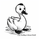 Cute Loon Chick Coloring Pages 3