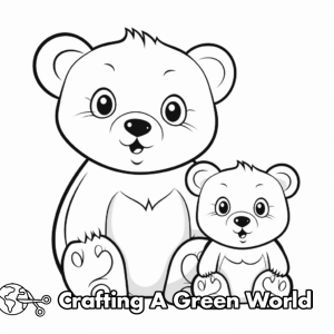 Mama Bear Coloring Pages - Free &amp; Printable!