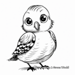 Cute Parakeet Coloring Pages for Bird Lovers 2