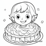Cute Pecan and Pecan Pie Coloring Pages 2