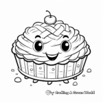 Cute Pecan and Pecan Pie Coloring Pages 4