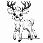 Cute Reindeer Coloring Pages for Children 1