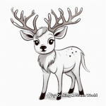 Cute Reindeer Coloring Pages for Children 4