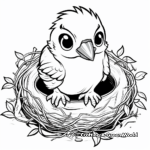 Cute Sparrow Nest Coloring Pages 3
