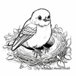Cute Sparrow Nest Coloring Pages 4