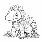 Cute Stegosaurus Coloring Pages for Kids 1
