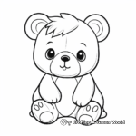 Cute Teddy Bear Coloring Pages 1