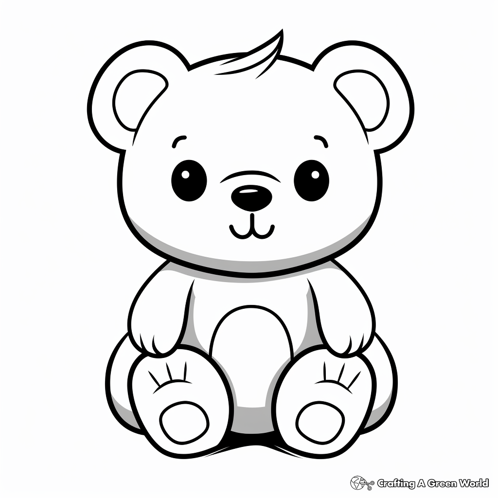 Cute Teddy Bear Coloring Pages 2