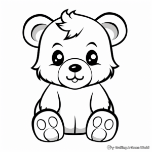 Cute Teddy Bear Coloring Pages 4