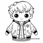 Cute Varsity Jacket Coloring Pages 3