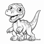 Cute Velociraptor Dinosaur Coloring Pages 4