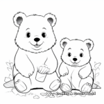 Cute Wombat Cubs Coloring Pages for Kids 1