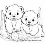 Cute Wombat Cubs Coloring Pages for Kids 3
