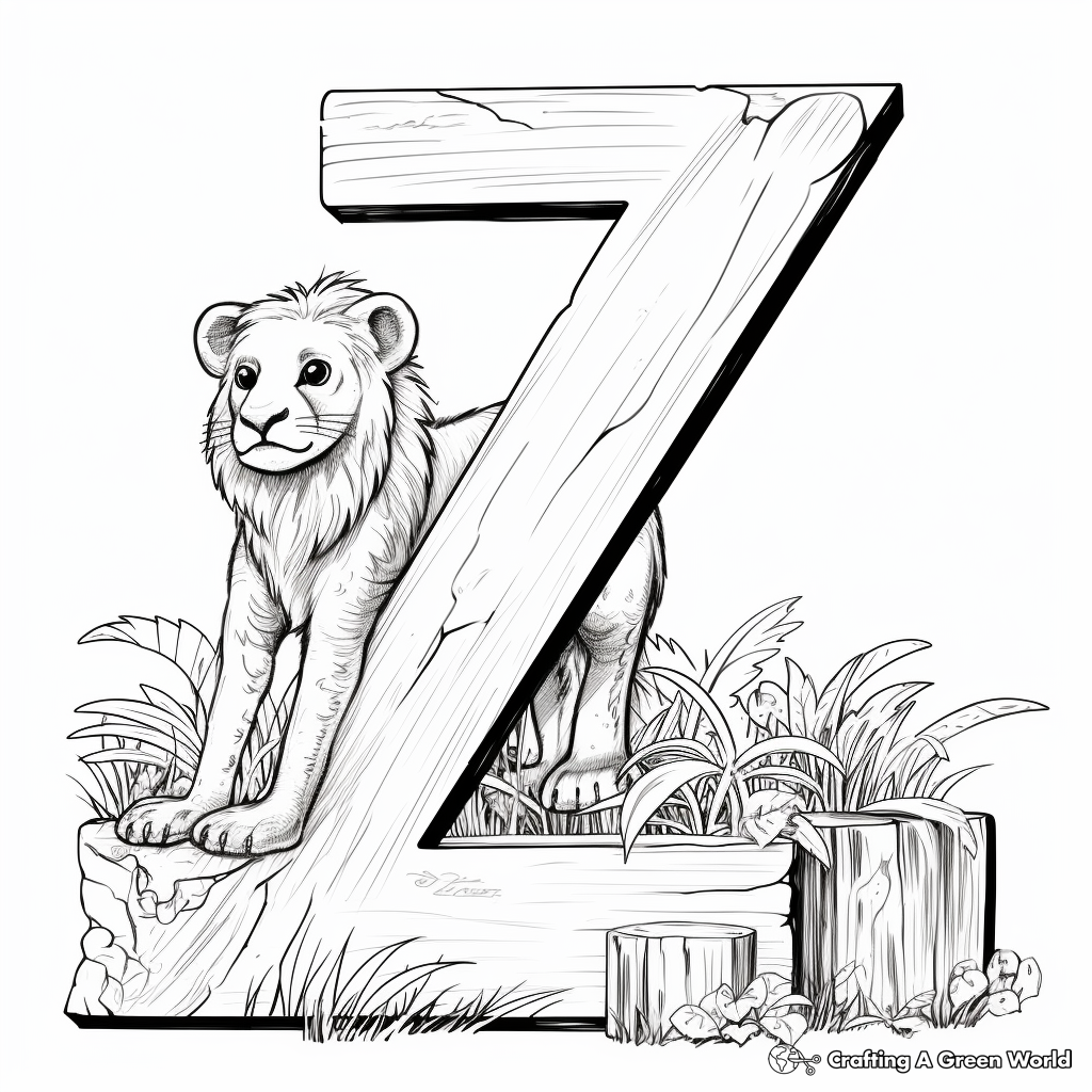 Cute Zoo Babies Coloring Pages 1