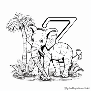 Cute Zoo Babies Coloring Pages 4