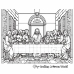 Da Vinci's Last Supper: Artistic Coloring Pages 4