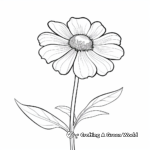 Dainty Dwarf Zinnia Coloring Pages for Kids 4