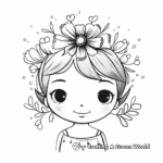 Dainty Flower Girl Tiara Coloring Pages 3