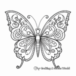 Dainty Hairstreak Butterfly Mandala Coloring Pages 2