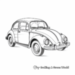 Dainty Old Volkswagen Beetle Coloring Pages 1