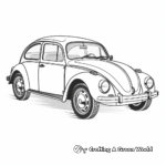 Dainty Old Volkswagen Beetle Coloring Pages 3