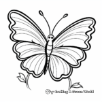 Daisy and Butterfly Coloring Pages for Kids 4