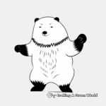 Dancing Arctic Fox Coloring Pages for Kids 2