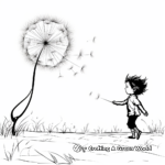 Dandelion in Wind Coloring Pages 2
