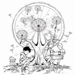 Dandelion Life Cycle Coloring Pages for Students 2