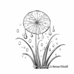 Dandelion with Dew Drops Coloring Pages 2