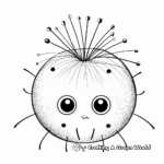 Dandelion with Ladybug Coloring Pages 1