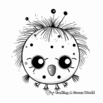 Dandelion with Ladybug Coloring Pages 3