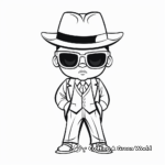 Dapper Gangster Suit Coloring Pages 1