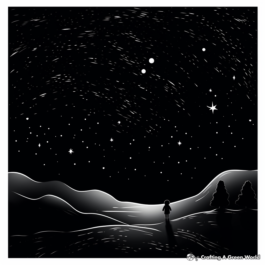 Dark and Dreamy Constellation Coloring Pages 1