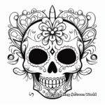 Day of The Dead Skull Coloring Pages for Artists 4