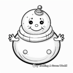 December Snowman Coloring Pages 2